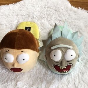 Rick and Morty Plush Slippers NWT Official Adult Swim Bloworld Size XL